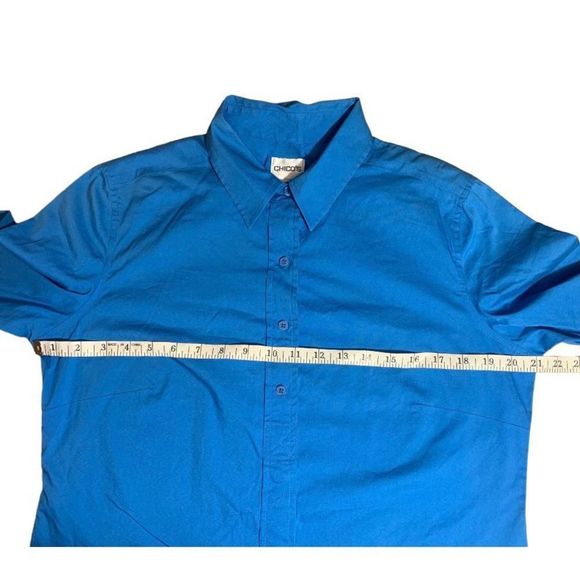 Chico’s Royal Blue Button up Blouse - Picture 9 of 12